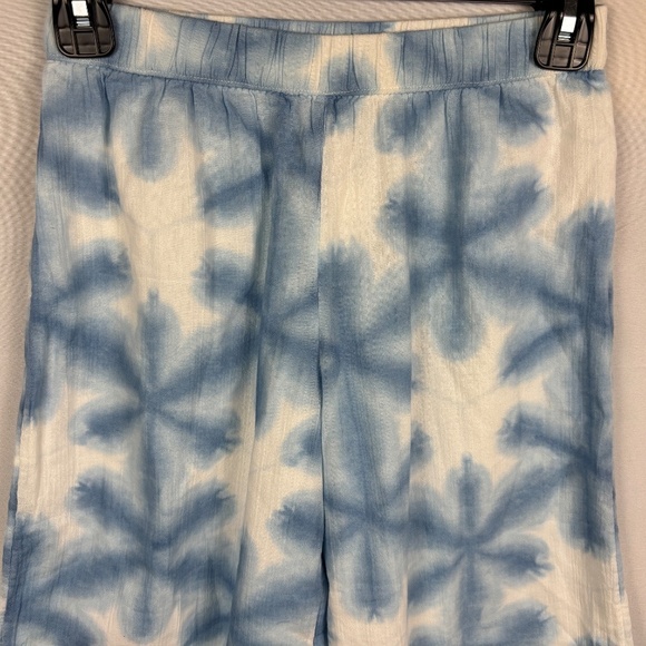 Janie Jack Girls Wide Leg Pants Sz 10 Gauze Lined Pull-on Summer Vacation Beachy - Picture 2 of 9